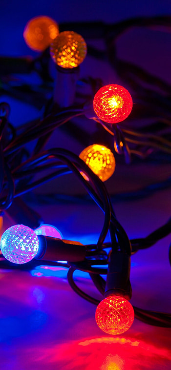 Party lights, Colorful aesthetics, Christmas celebrations, Holiday joy HD phone wallpaper
