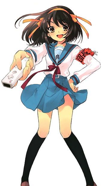 Haruhi Suzumiya, Anime protagonist, Haruhibean HD phone wallpaper