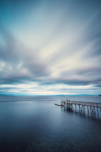Nature, Sky, Sea, Horizon, Pier HD phone wallpaper