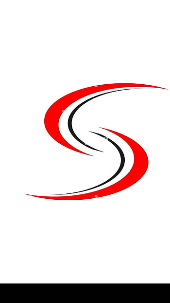 S Letter, Red, white background HD phone wallpaper