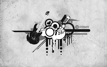 Classic Music, vector, black, luminious guitar HD wallpaper