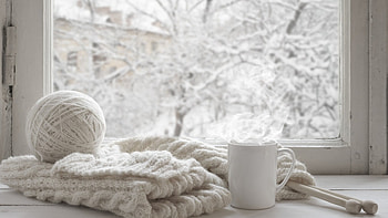 Winter Day, winter, window, graphy, snow, cup HD wallpaper