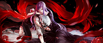 anime, Anime Girls, Kaneki Ken, Tokyo Ghoul, Kamishiro Rize / and Mobile Backgrounds HD wallpaper
