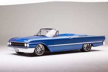 1961-Ford-Sunliner, Conv, Muscle, Classic, Blue HD wallpaper