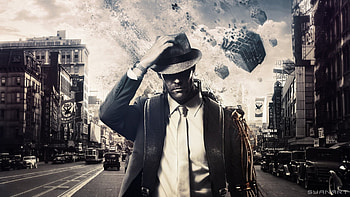 Hat, CG, fantasy, man HD wallpaper