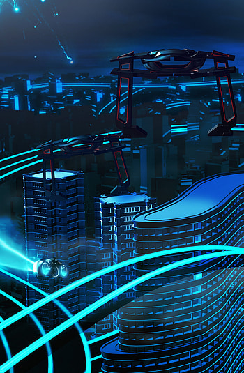 Tron movie, Movie illustration, Futuristic art, Digital world HD phone wallpaper