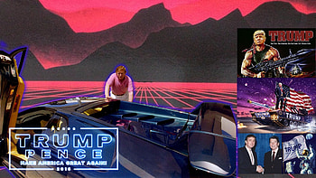 Donald Trump 80s Retro GOD-EMPEROR ... HD wallpaper