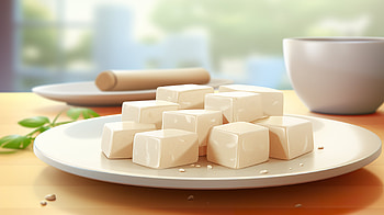 Tofu Illustration Food, food, tofu HD wallpaper