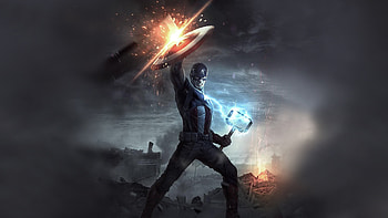 Captain America Mjolnir , captain-america, superheroes, artwork HD wallpaper