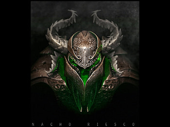 DarkWarrior, art, , , monster, halloween, digital, fantasy, horror HD wallpaper