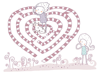 Love, Heart, Maze HD wallpaper
