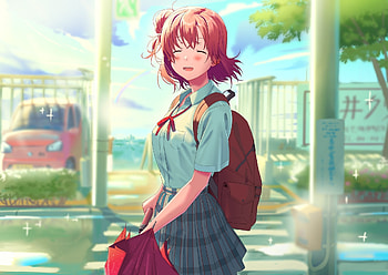 Cute, Yui Yuigahama, anime girl HD wallpaper