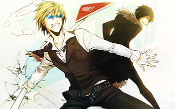 Sex Gods., sexy, durarara, izaya, anime, hot, shizuo, teehee HD wallpaper