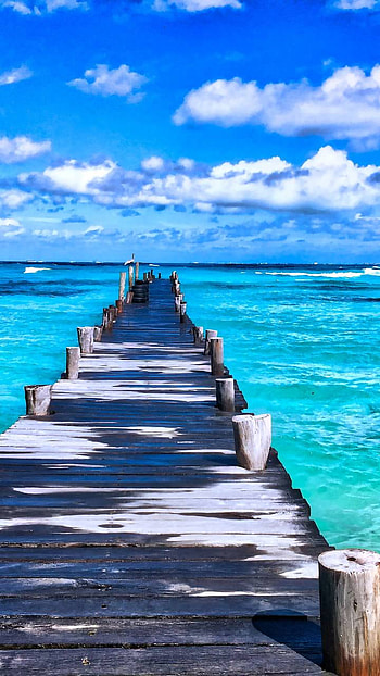Ocean Pier, sea, ocean, man made, pier HD phone wallpaper