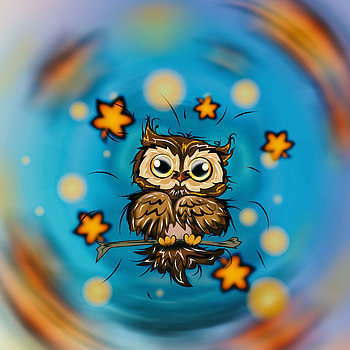 Art, Stars, Owl, Bird, Sweetheart, Nice HD phone wallpaper