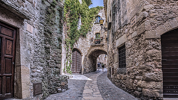 Catalonia, Stone Walls HD wallpaper