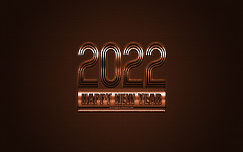 2022 New Year, 2022 bronze background, 2022 concepts, Happy New Year 2022, bronze carbon texture, bronze background HD wallpaper