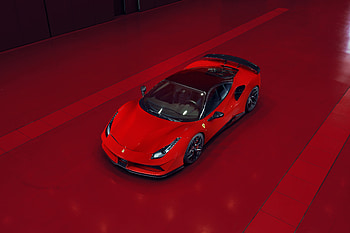 Ferrari 488 Pista, red, Pogea Racing FPlus Corsa HD wallpaper