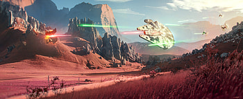 Millennium Falcon Artwork, artist, artwork, digital-art, star-wars, deviantart HD wallpaper