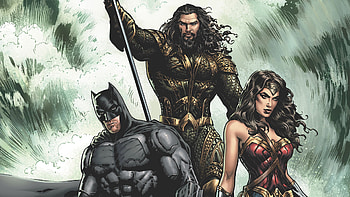 Justice League Aquaman Batman Wonder Woman Artwork, justice-league, artwork, aquaman, batman, wonder-woman, superheroes HD wallpaper