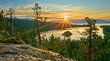 Lake Tahoe, South Lake Tahoe, California, Scenic beauty HD wallpaper