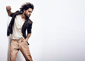 Marlon Teixeira, wind, white, black, model, man HD wallpaper