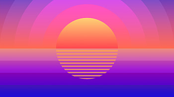Sun, retro art, geometric HD wallpaper
