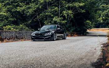 BMW M3, F80, front view, exterior, black sedan, M3 tuning, black M3 F80, F80 tuning, German cars, BMW HD wallpaper