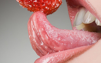 Strawberry, Macro, Sweet, Berry, Mouth, Teeth, Language, Tongue HD wallpaper
