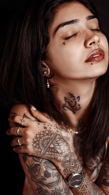 Vishwa Rathod, tiktok girl, inked HD phone wallpaper