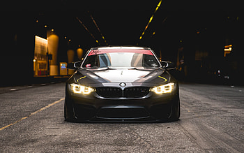 BMW M4, F82, front view, exterior, black M4, tuning M4 F82, German cars, BMW HD wallpaper