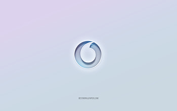 Vodafone logo, cut out 3d text, white background, Vodafone 3d logo, Vodafone emblem, Vodafone, embossed logo, Vodafone 3d emblem HD wallpaper