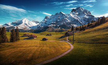 Alps Switzerland Mountains , mountains, alps, nature HD wallpaper