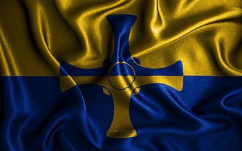 Durham flag, , silk wavy flags, english counties, Flag of Durham, fabric flags, 3D art, Durham, Europe, Counties of England, Durham 3D flag, England HD wallpaper