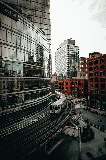 Cities, City, Building, Rails, Train HD phone wallpaper