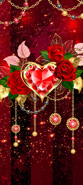 Red Rose Secret, Heart, Beautiful, Luxury, Love, Keys, Premium, Flowers HD phone wallpaper