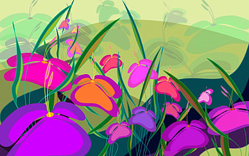 Spring Garden, garden, abstract, flower HD wallpaper