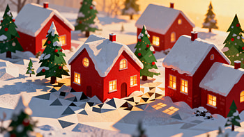 Cozy Christmas Village — Winter, Christmas Village, House, Snow, Winter HD wallpaper