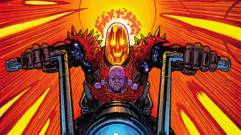 Baby Thanos And Ghost Rider , thanos, ghost-rider, superheroes HD wallpaper