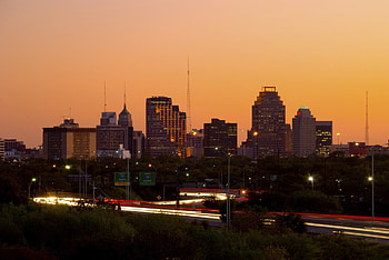 San Antonio Skyline, Travels, Highway at dusk, Sol Schwartz HD wallpaper