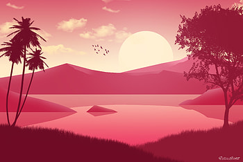 Scenery Minimalist , scenery, minimalism, minimalist, artist, artwork, digital-art, behance HD wallpaper