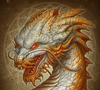 Oriental dragon, kerem beyit, fantasy, asian, art, dragon, oriental, orange HD wallpaper