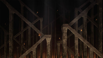 Underground Dwarfs Stairs Dungeons And Dragons HD wallpaper