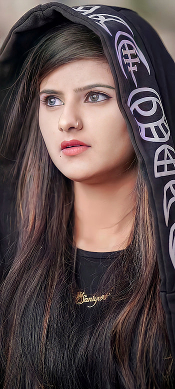 Beautiful girl, head, nose HD phone wallpaper
