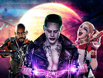 Deadshot, Joker, Harley Quinn, Suicide Squad HD wallpaper