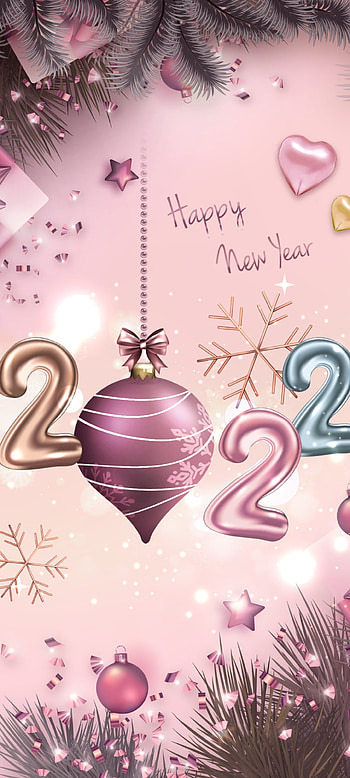 Pink NewYear Gift 2022, holiday ornament, Christmas, premium, Luxury, Holiday, festival HD phone wallpaper