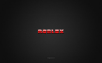 Roblox logo, red shiny logo, m metal emblem, gray carbon fiber texture, Roblox, brands, creative art, Roblox emblem HD wallpaper