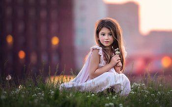 Love the life , nature, Girl, beauty, flower HD wallpaper