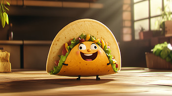 Smiling Taco: A for a Fun Vibe, funny, taco, smiling HD wallpaper
