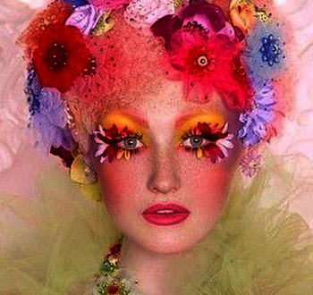 flowers in hair, makeup, fashion, graphy, flowers, models, beauty HD wallpaper